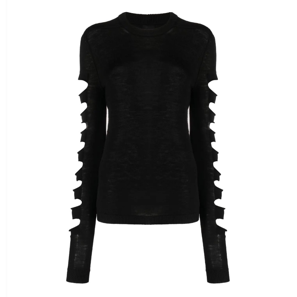 S/S23 EDFU - Rick Owens Biker Sweater with Cutout Sleeves - Medium